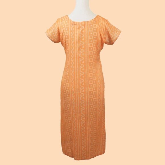 Casual Vibrant Orange Printed Kurta | Muvvas Boutique - Picture 5 of 5